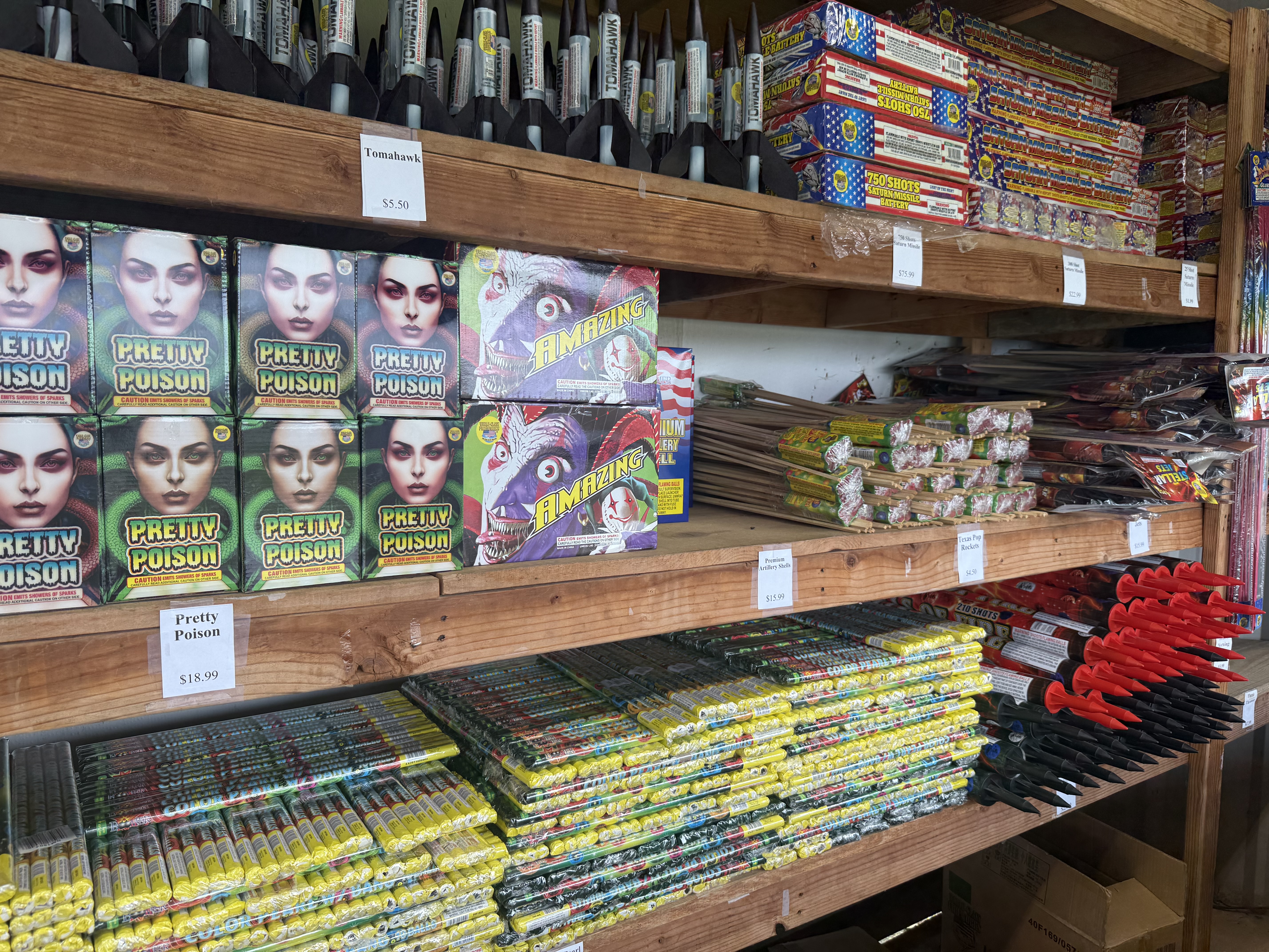 Rockets and artillery shells at Pappy's